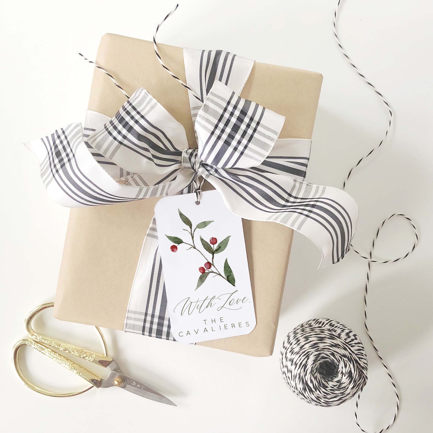 Personalized Red Berries Tags